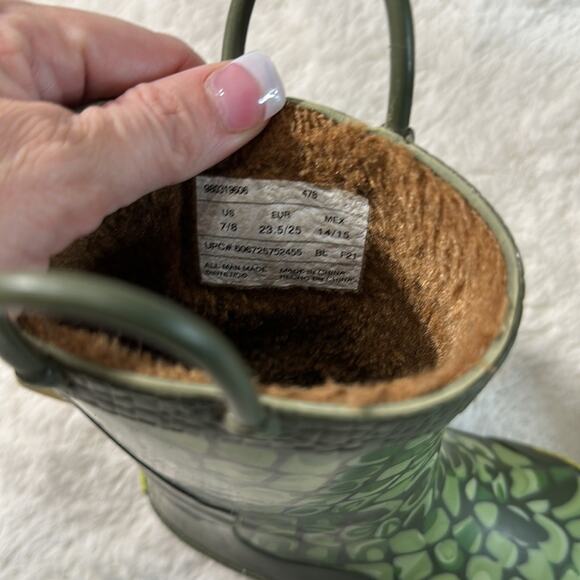 WESTERN CHIEF   Kids green dinosaur RAIN BOOTS size 7/8 - Picture 8 of 8